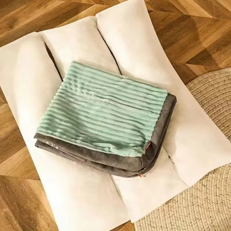 柔軟寵物狗床冬季保暖狗睡墊燈芯絨寵物墊適用於小型中型大型犬可拆式小狗床寵物用品
