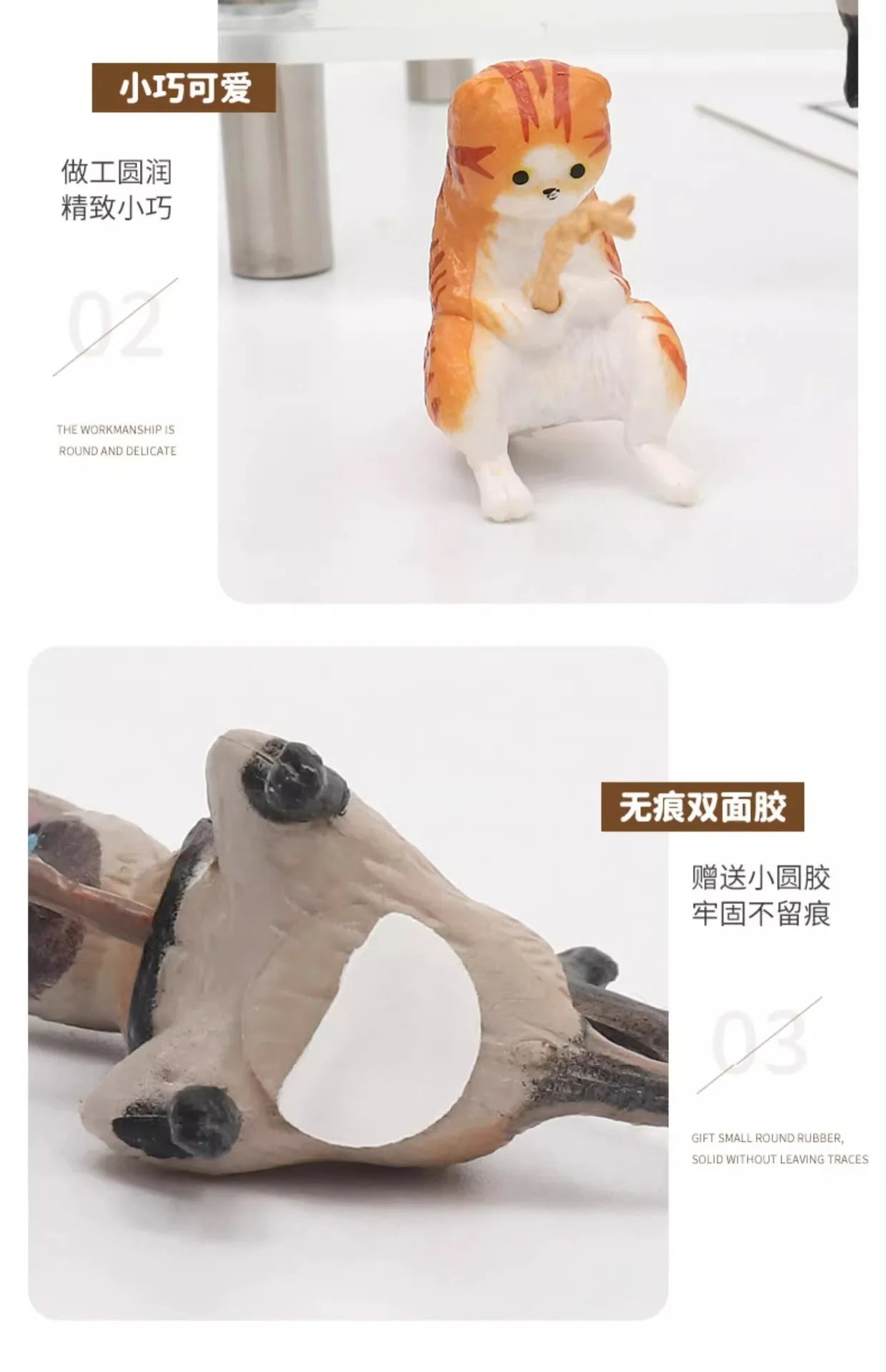 釣魚貓汽車內裝裝飾可愛樹脂帶管眼鏡汽車後視鏡掛件出風口車載飾品