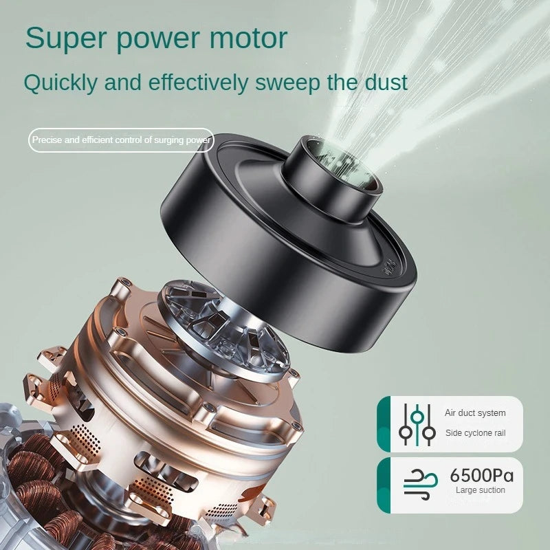 多功能家用電器 6500Pa 清潔機 強力無線車用吸塵器 金屬濾網 手提式手持式