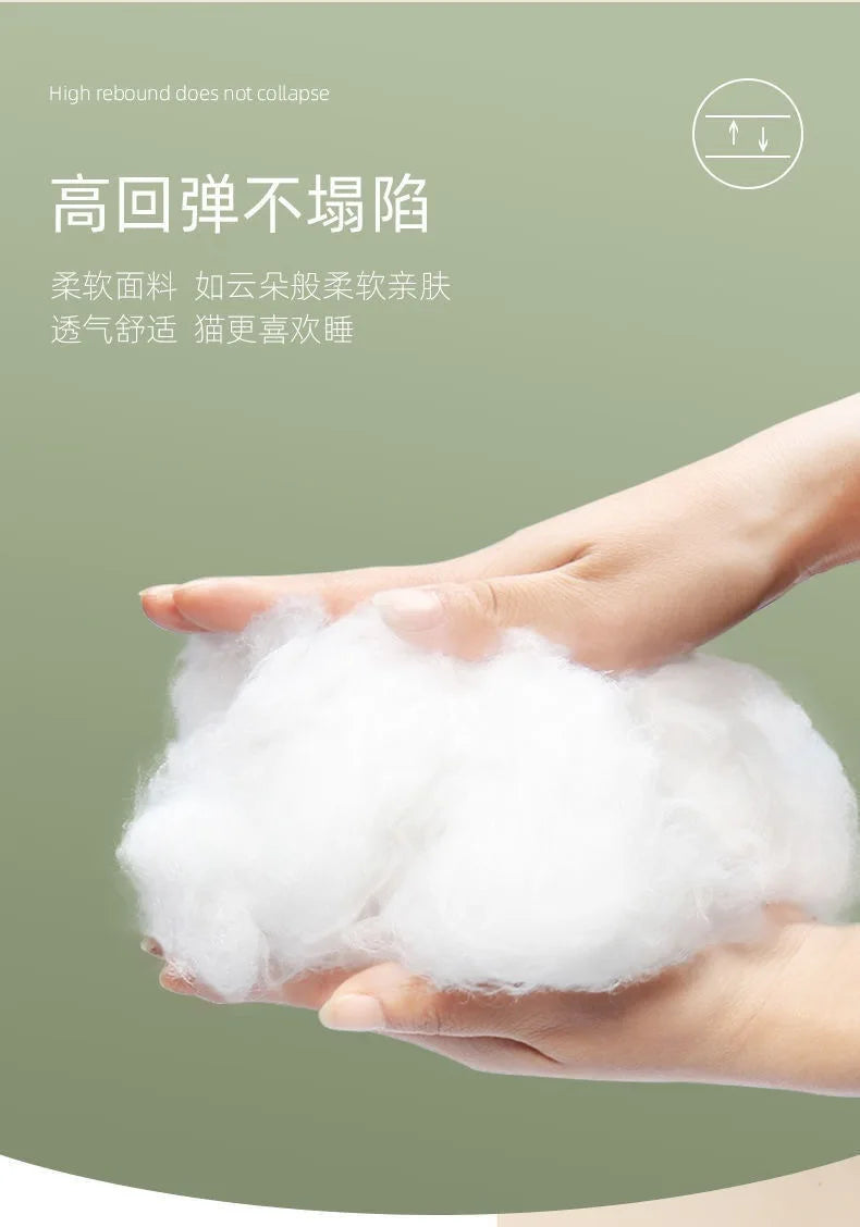 深度睡眠貓床卡通寵物可折疊可拆卸可洗寵物睡床適用於小型犬墊袋貓床
