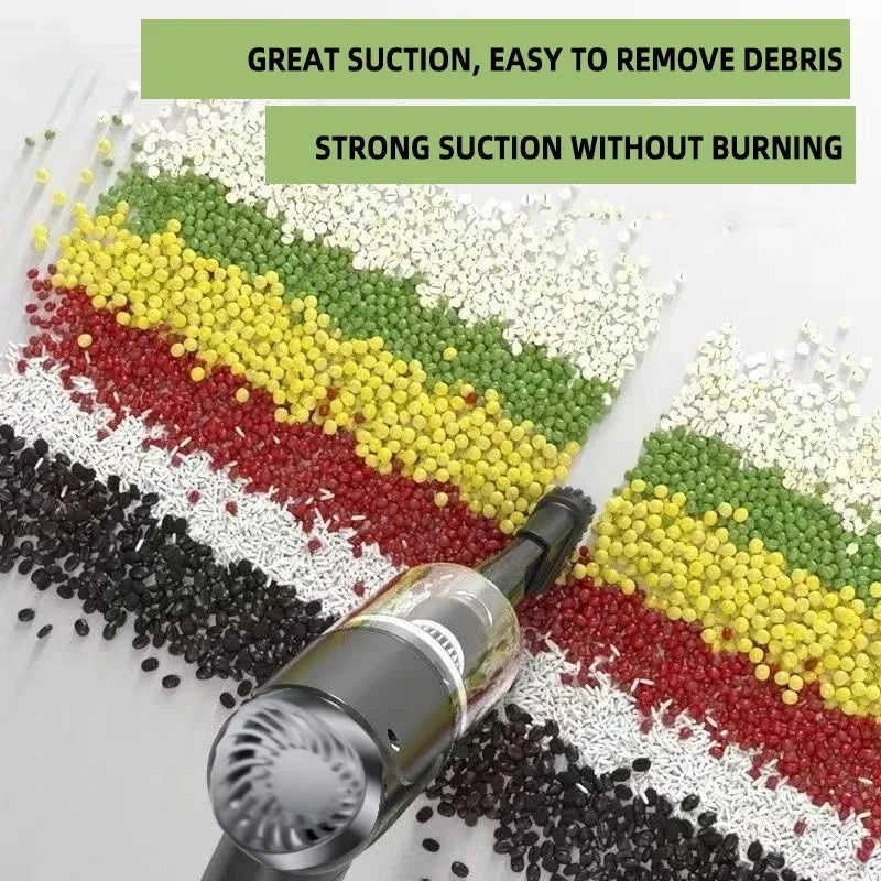 無線車用吸塵器 USB 充電 1200mAh 便攜式清潔器迷你乾濕兩用車內寵物毛髮吸塵器