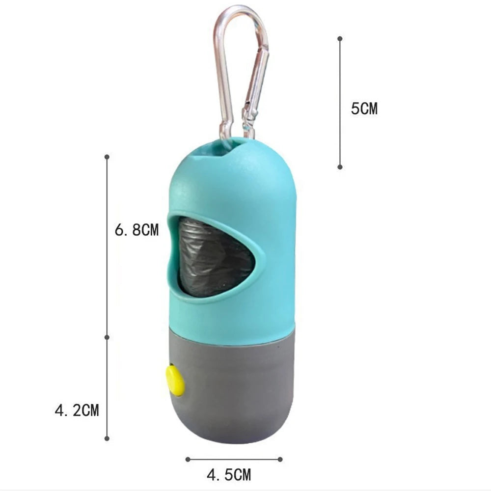 LED燈狗屎袋分配器可降解垃圾袋戶外便攜式寵物垃圾袋狗貓清潔用品配件