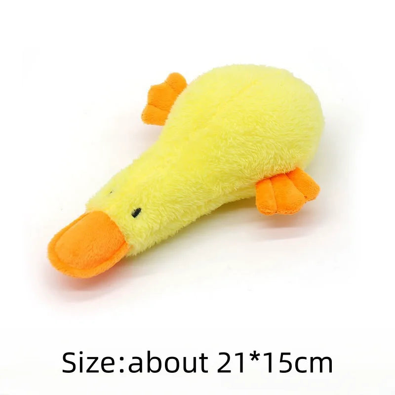 Dog Plush Sound Toys Yellow Duck Puppy Squeaky Interactive Stuffed Toy Bite Chewing Rattle Pet Supplies For Indestructible Dogs