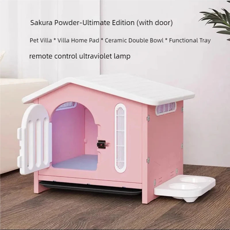 適合室內和室外使用的四季塑膠狗屋