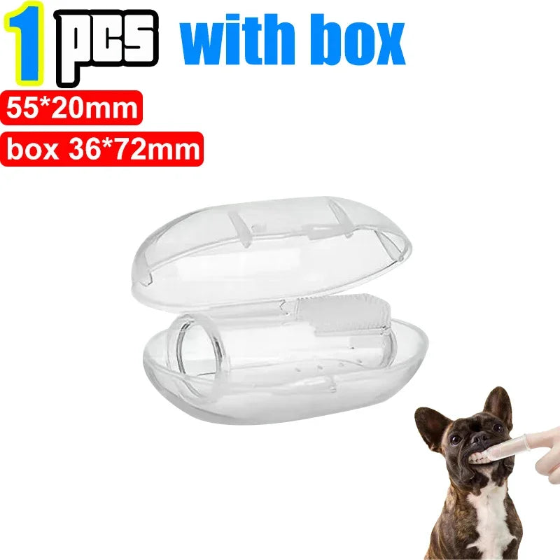 Silicone Pet Finger Toothbrush for Dogs & Cats Teeth Care