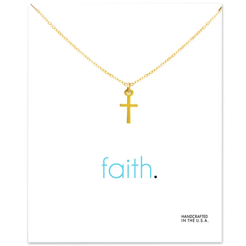クリスチャンゴールデンクロスペンダントネックレス レディース ショートチェーン シンプル ミニマリスト 信仰 チョーカー ジュエリー ギフト フェスティバルジュエリー