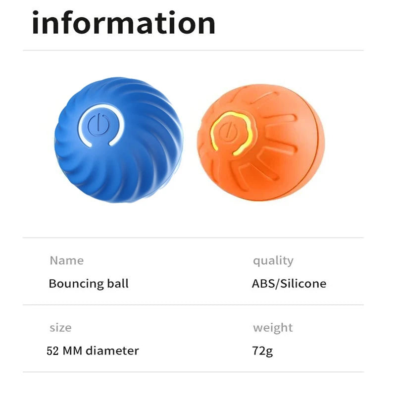 Smart Dog Toy Ball – USB Auto Moving Pet Ball for Dogs & Cats
