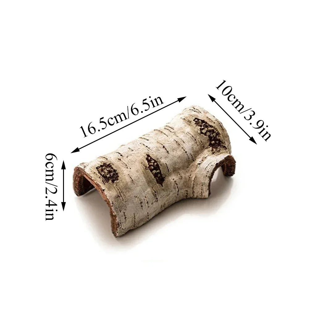 Pets Lizard Turtle Reptile Hide Cave Habitat Shelter Resin Tree Bark Amphibians Landscape Aquarium Dodge Hole Decoration
