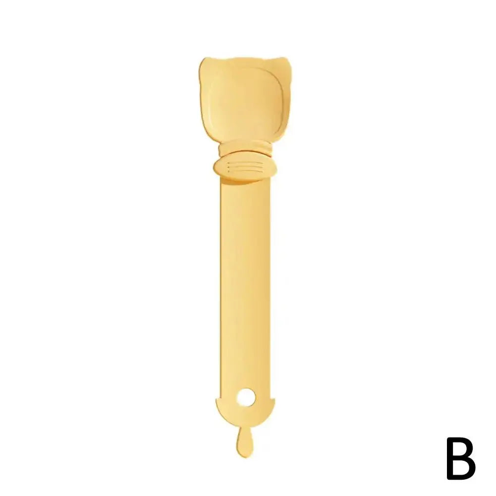 寵物飼料湯匙食物鏟貓條擠壓餵食器分配器室內小狗小貓零食液體食物湯匙貓咪寵物用品