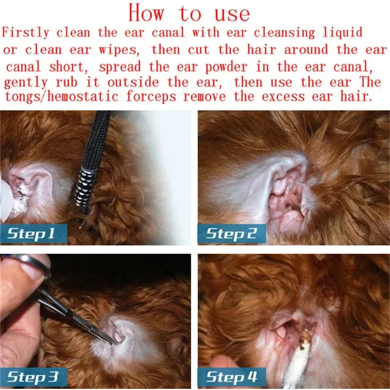 寵物耳朵清潔劑寵物耳毛去除粉健康護理防蟎防蜱清潔用品狗狗用品寵物耳朵護理