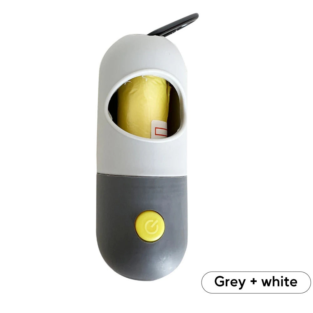 LED燈狗屎袋分配器可降解垃圾袋戶外便攜式寵物垃圾袋狗貓清潔用品配件