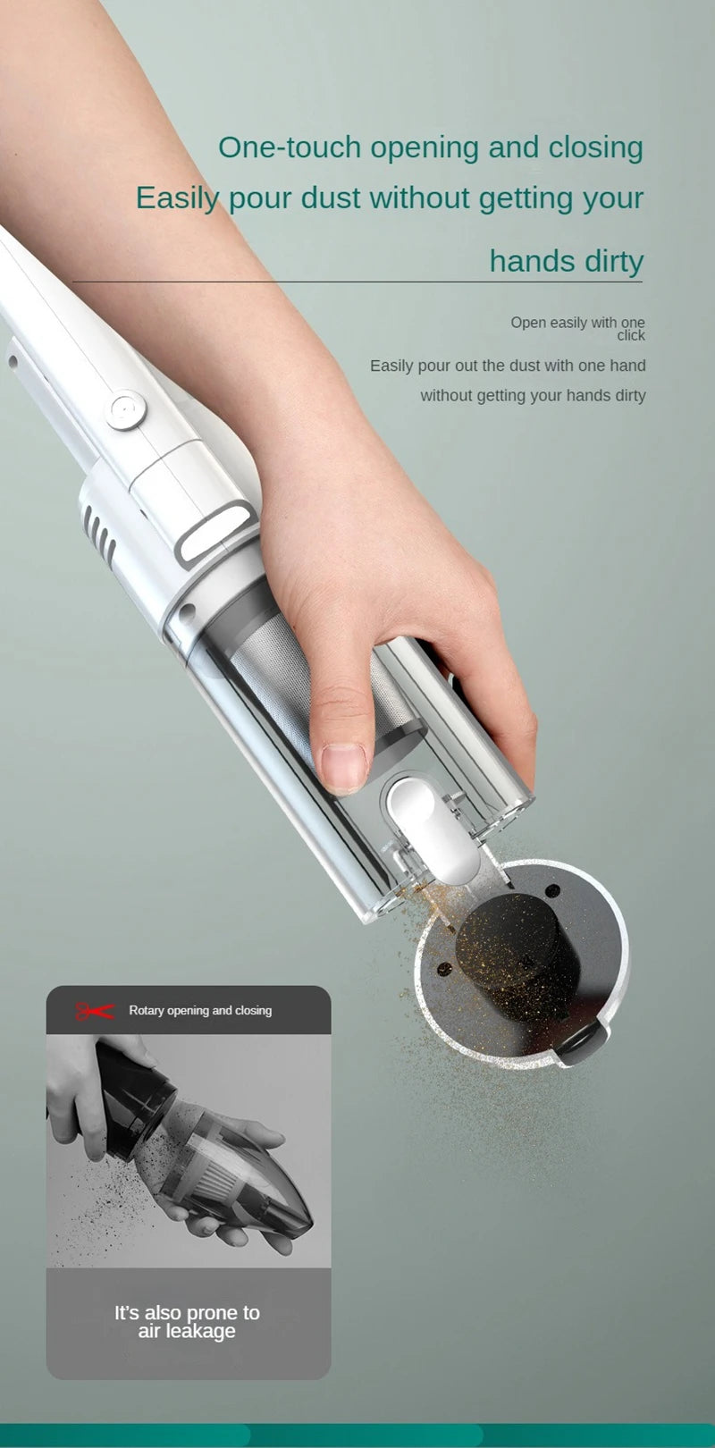 多功能家用電器 6500Pa 清潔機 強力無線車用吸塵器 金屬濾網 手提式手持式