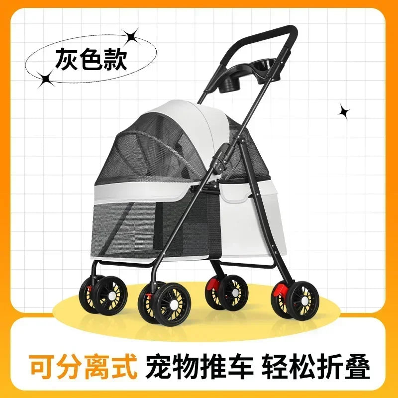 寵物推車狗貓大型犬小型犬外出寵物推車戶外旅行輕便可折疊