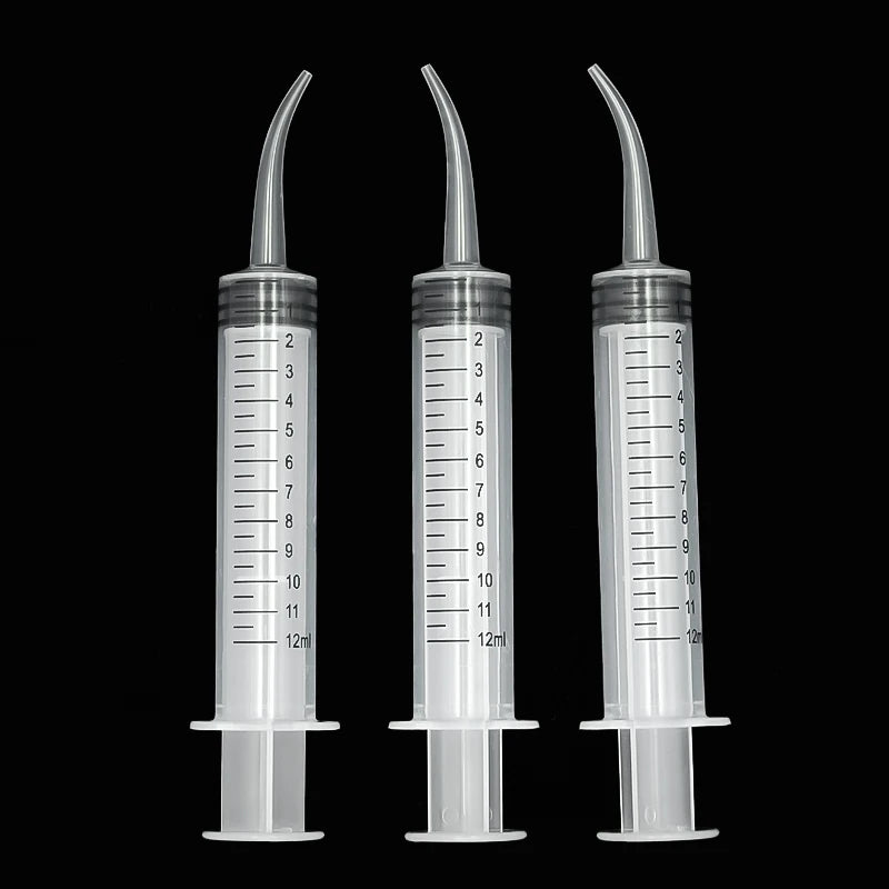 彎頭注射器鳥類餵奶餵食器12ml塑膠注射器無針注射器鴿子餵食