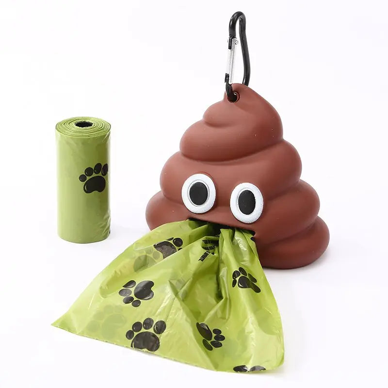 Fecal Shape Dog Poop Bag Dispenser for Outdoor Pet Waste