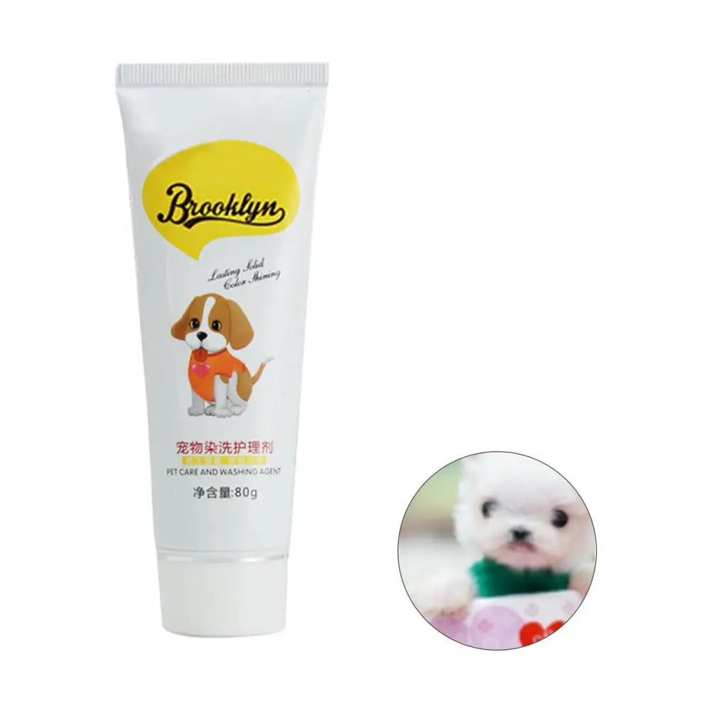 80g ペット 犬 猫 ヘアカラー DIY 染料 半永久的 染料クリーム 色褪せない カラフルな犬の毛を明るく染める染料顔料