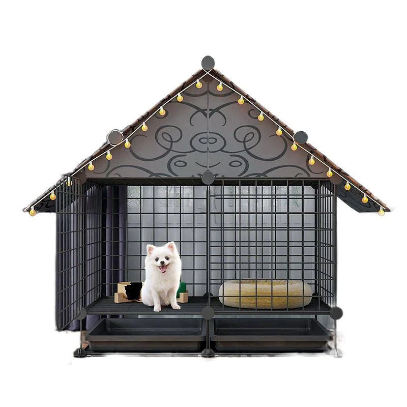 Simple Iron Indoor Dog House – Creative Pet Fence & Kennel Cage