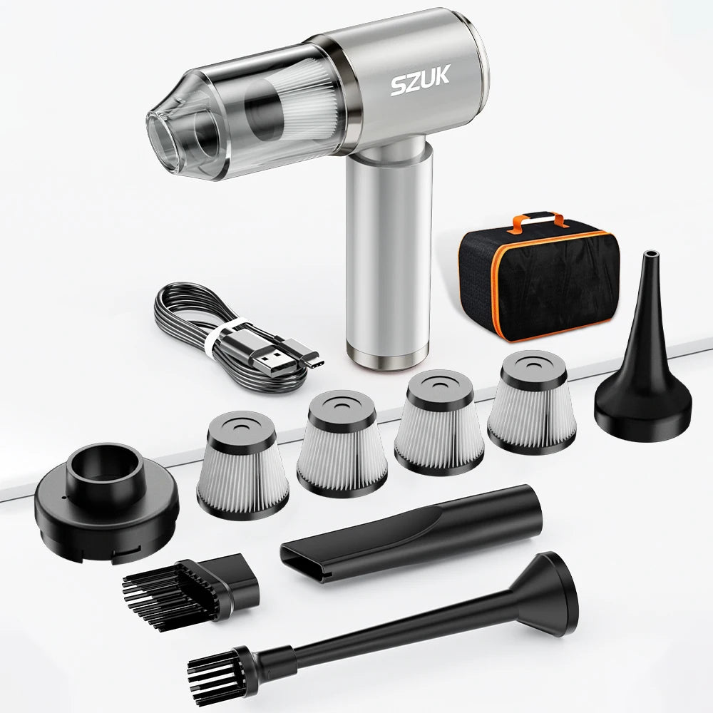 SZUK 車用吸塵器強吸力無線便攜式清潔機手持式迷你吸塵器適用於汽車家用和鍵盤