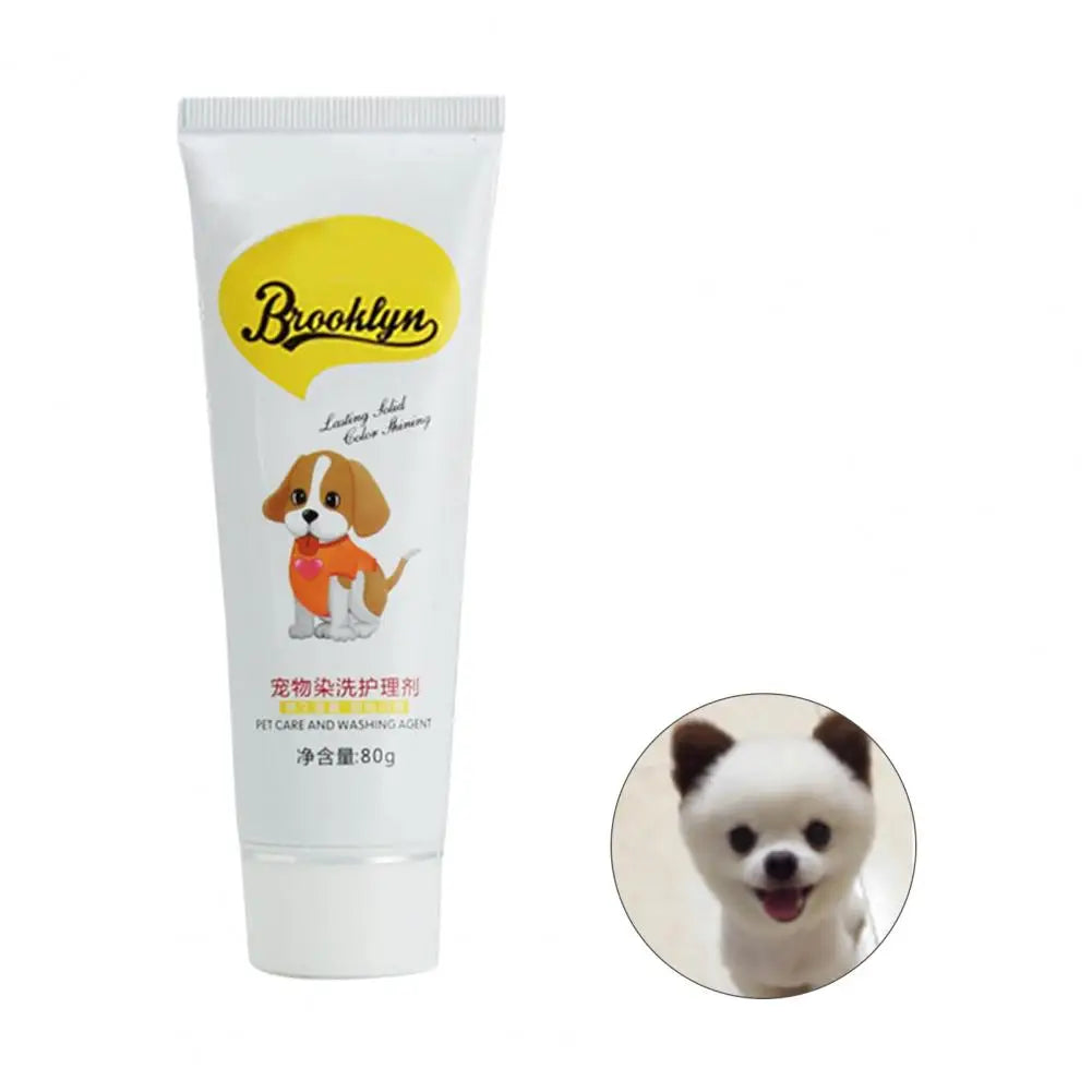 80g ペット 犬 猫 ヘアカラー DIY 染料 半永久的 染料クリーム 色褪せない カラフルな犬の毛を明るく染める染料顔料
