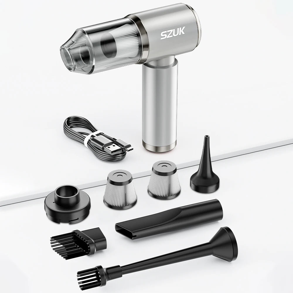 SZUK 車用吸塵器強吸力無線便攜式清潔機手持式迷你吸塵器適用於汽車家用和鍵盤