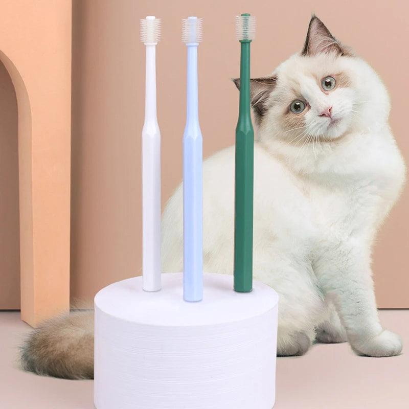 360度ペット歯ブラシ 猫用ブラシ 口臭予防 歯石ケア 犬猫用 口内洗浄 犬猫用 洗浄用品