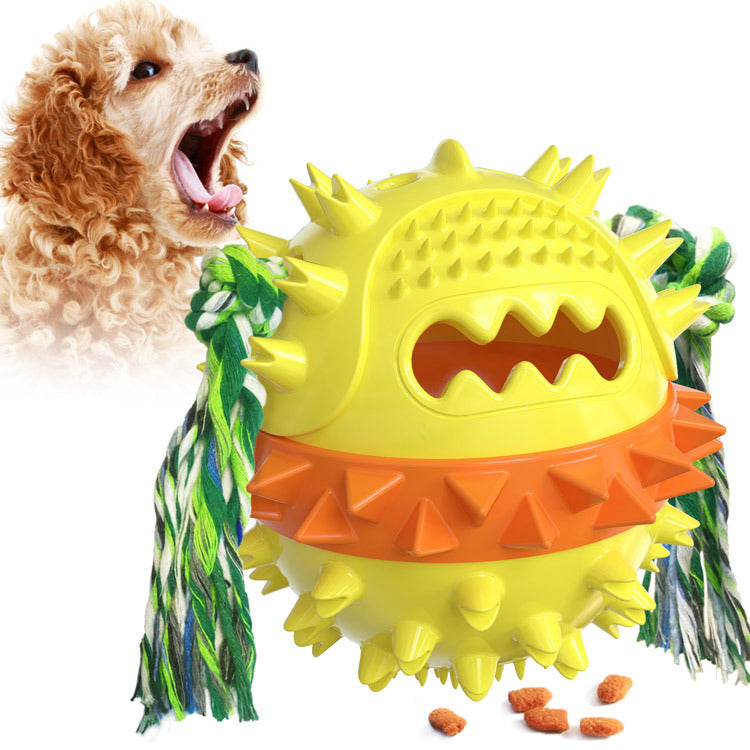 Powerful Sucker Dog Toy with Chew Ball & Training Rope