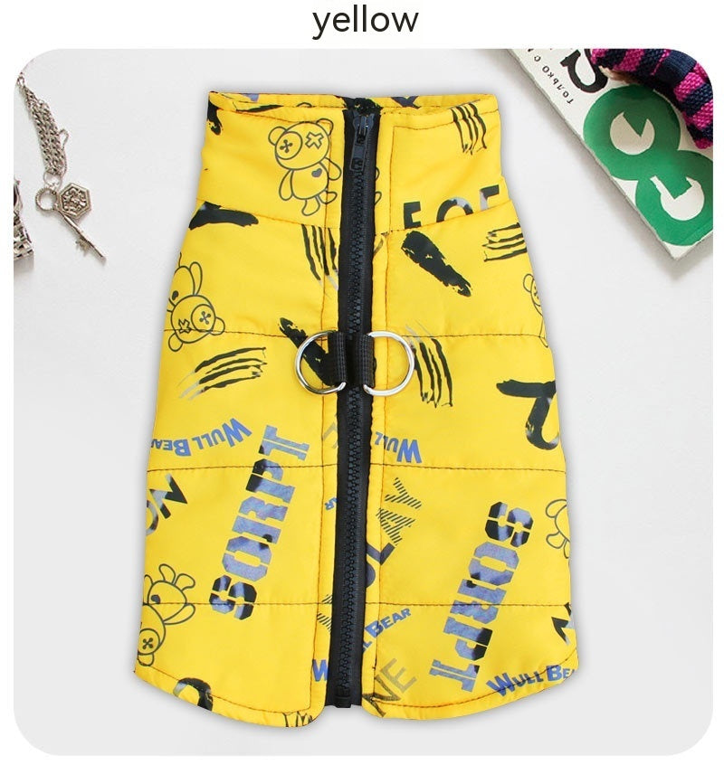 犬用冬用暖かいダウンベストシェルジャケット