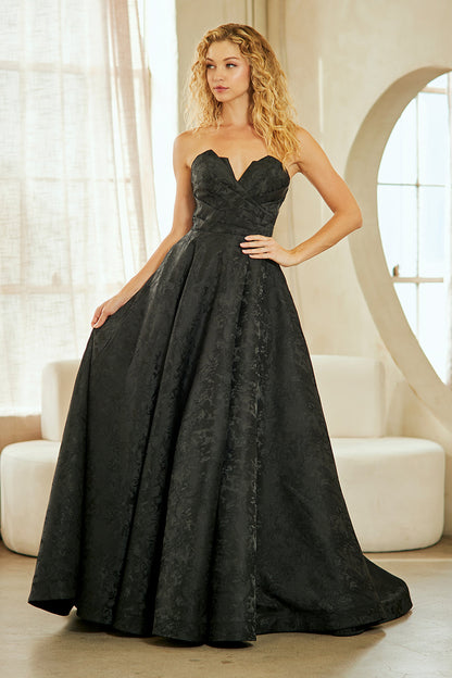 Elegant Lace Embellished Long Bridal Wedding Gown Detailed Design AC8061