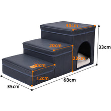 Foldable Dog Stairs With Storage for Small to Medium Dogs