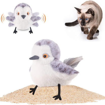 Interactive Cat Plush Toys For Indoor Cats Automatic Flapping Bird