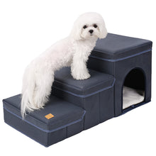 Foldable Dog Stairs With Storage for Small to Medium Dogs