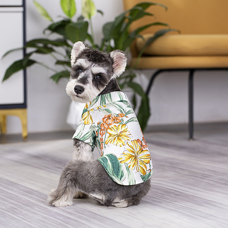 Pet Clothes Beach Casual Shirt Man Dog Parent-child Outfit