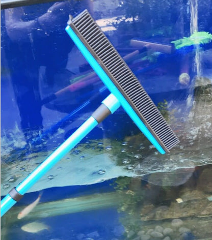 pet hair broom, dog hair removal brush, cat hair cleaning broom, retractable pet brush, rubber broom for pet hair, multi-surface pet hair remover, long handle broom, hair removal floor brush, pet cleaning accessories, indoor outdoor pet broom