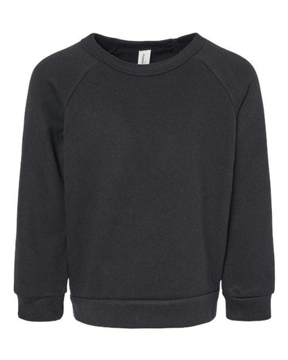 BELLA + CANVAS 3901T Toddler Sponge Fleece Raglan Crewneck Sweatshirt