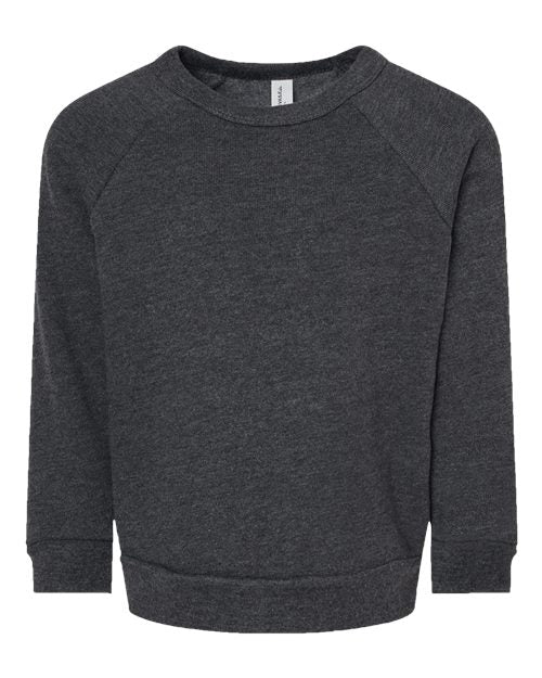 BELLA + CANVAS 3901T Toddler Sponge Fleece Raglan Crewneck Sweatshirt
