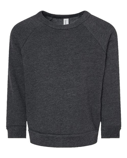 BELLA + CANVAS 3901T Toddler Sponge Fleece Raglan Crewneck Sweatshirt