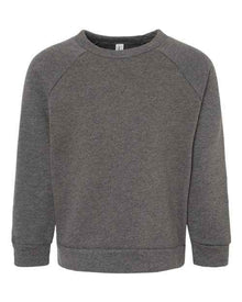 BELLA + CANVAS 3901T Toddler Sponge Fleece Raglan Crewneck Sweatshirt