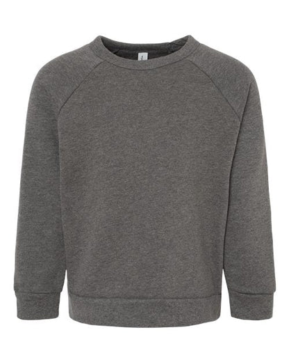 BELLA + CANVAS 3901T Toddler Sponge Fleece Raglan Crewneck Sweatshirt