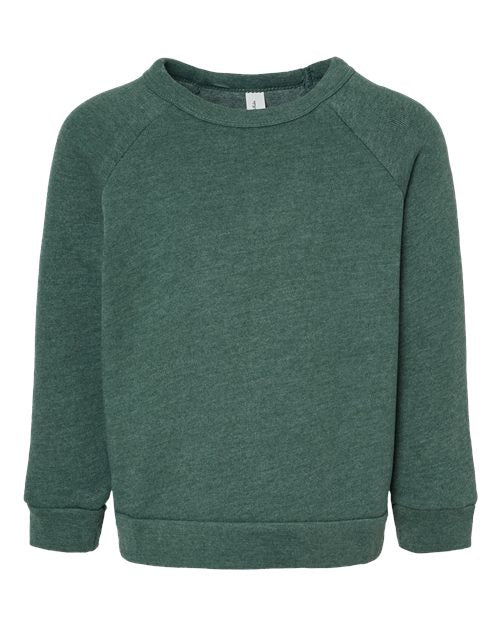 BELLA + CANVAS 3901T Toddler Sponge Fleece Raglan Crewneck Sweatshirt