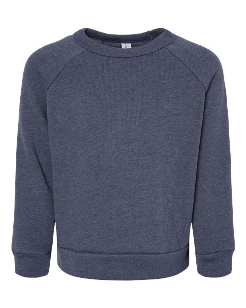 BELLA + CANVAS 3901T Toddler Sponge Fleece Raglan Crewneck Sweatshirt