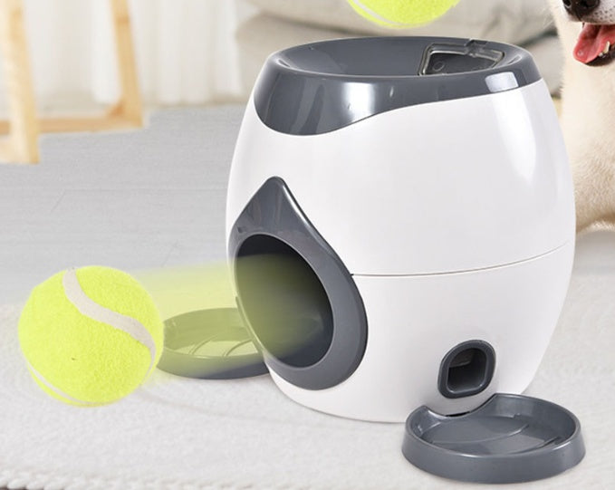 3-in-1  Smart Pet Feeder Tennis Ball Missing Device Throwing Reward Machine