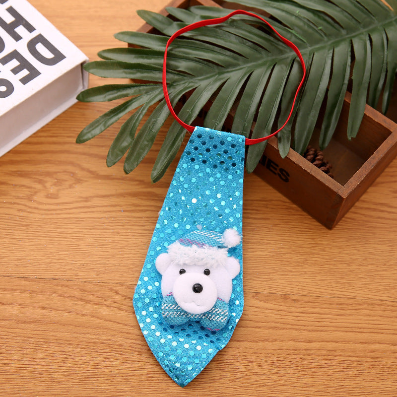 Christmas colored sequins tie decorations