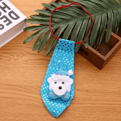 Christmas colored sequins tie decorations