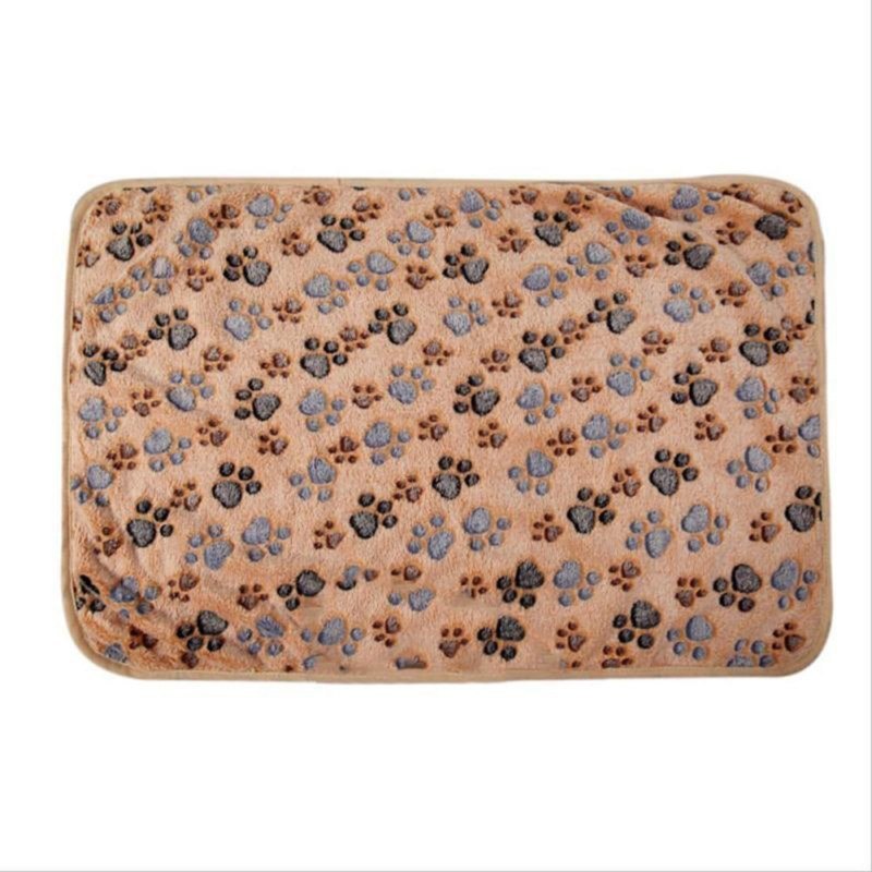 Soft Coral Fleece Pet Blanket for Cats and Dogs – Paw Print