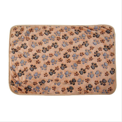 Soft Coral Fleece Pet Blanket for Cats and Dogs – Paw Print