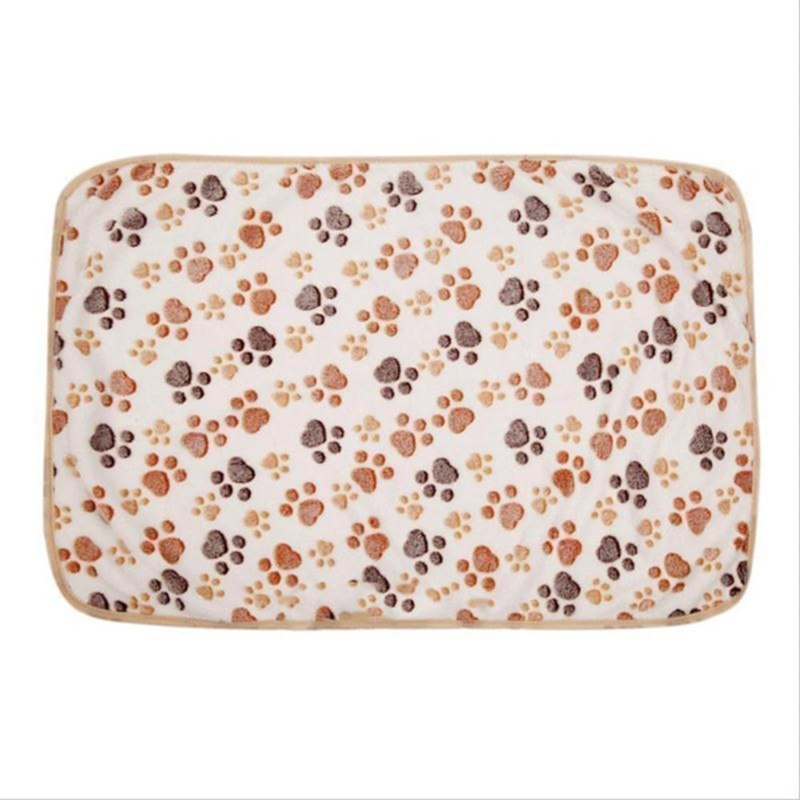 Soft Coral Fleece Pet Blanket for Cats and Dogs – Paw Print