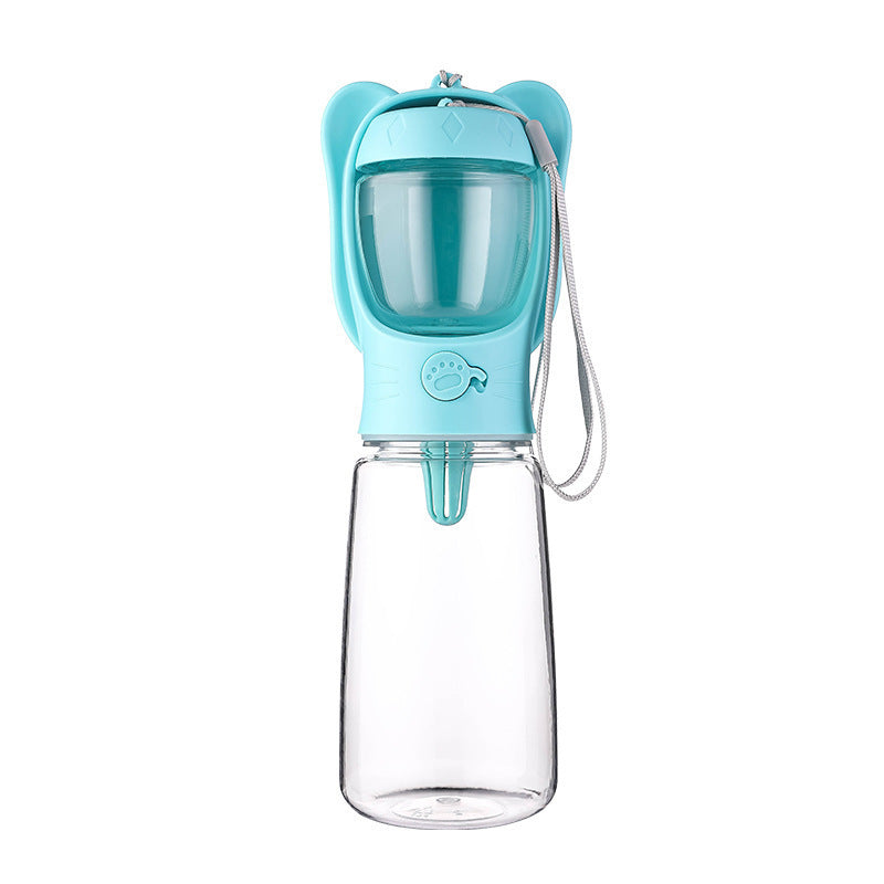2 In 1 Dog Water Bottle, Leak Proof Portable Pet Water Bottle With Food Container