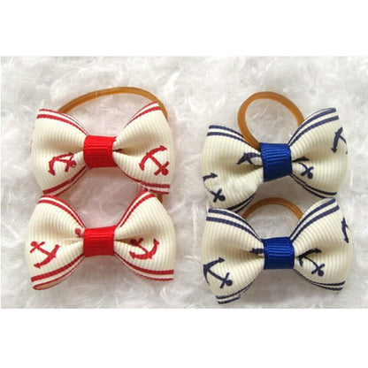 20pcs Double-layer Pet Hair Bows Assorted Colors