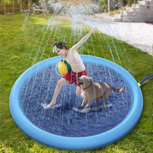 dog splash pad, outdoor dog pool, summer dog fountain, pet water play mat, dog sprinkler pool, dog cooling mat, backyard dog water toy, PVC dog play mat, dog summer fun, pet outdoor water fountain