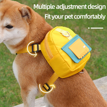 Pet Snack Storage Bag Large-capacity Multifunction Dogs Backpack Adjustable Harness Backpack Suitable Pet Travel Hiking Walking